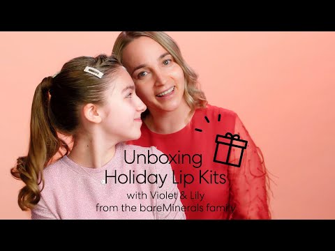  Unboxing Holiday Lip Kits with Violet and Lily | bareMinerals