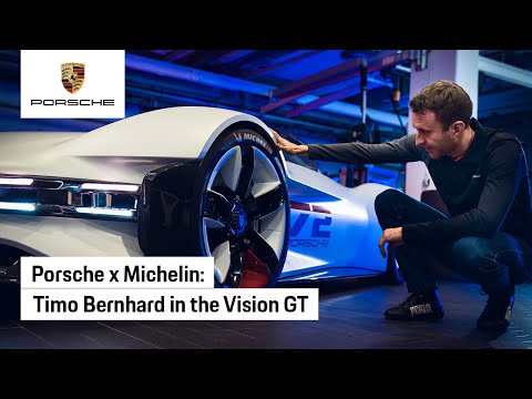  Racing on virtual Michelin tyres in the Porsche Vision Gran Turismo