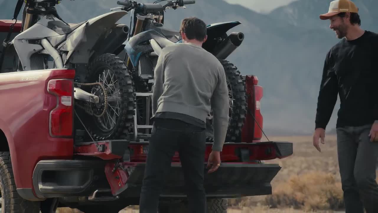 Chevrolet Friends take their motocross in their Chevy Silverado