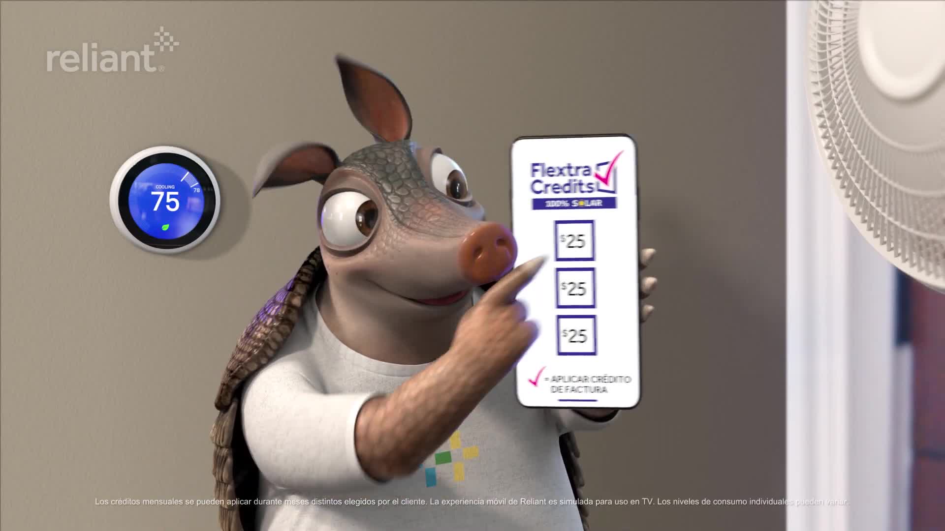 Reliant the armadillo with phone