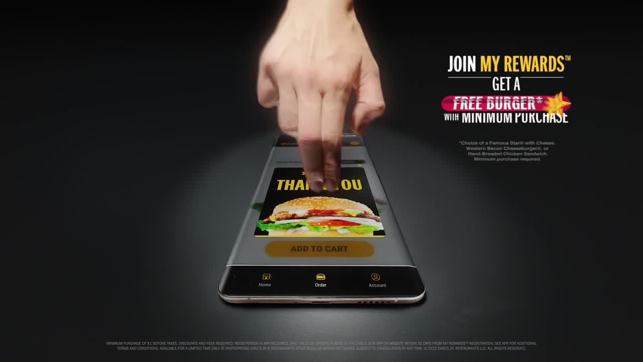 Carl's Jr. Just a Tap Away | Download Now