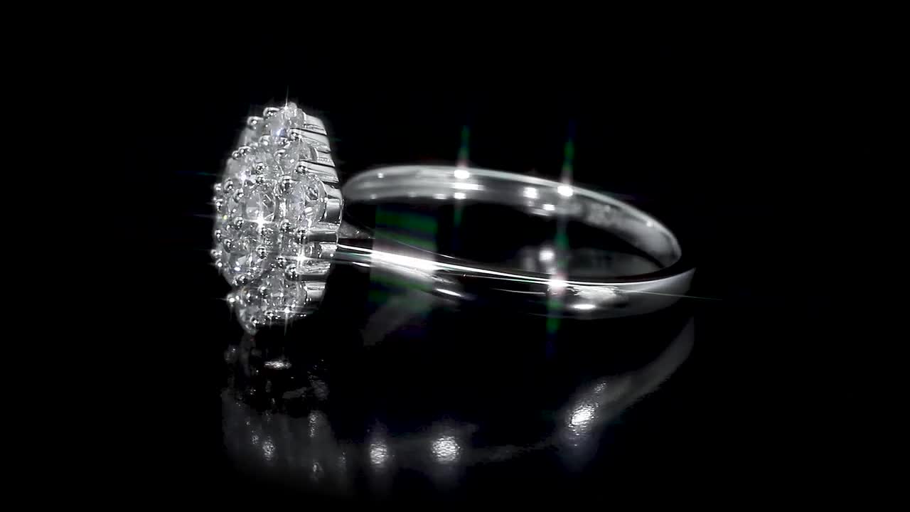 REEDS Jewelers 1ctw Diamond Cluster White Gold Ring