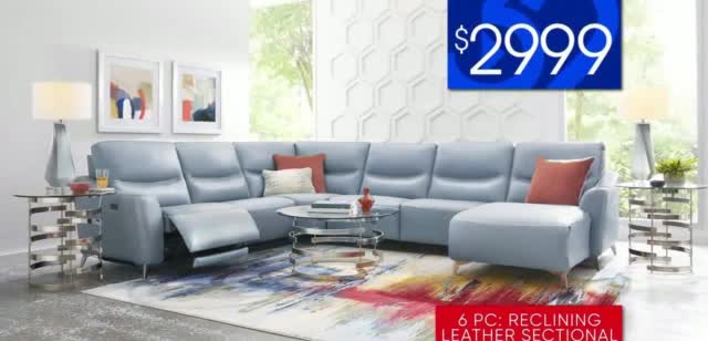 Rooms to Go Anniversary Sale 'Leather Sectional: $2,999'