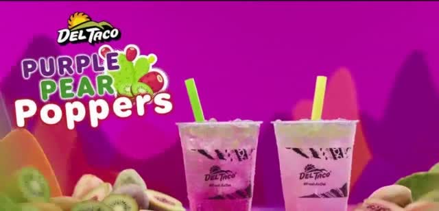 Del Taco Purple Pear Poppers 'Let's Get Poppin'