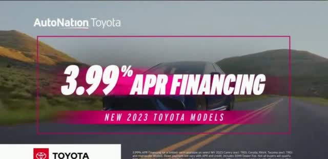 AutoNation ‘2023 Models With 3.99% APR Financing'