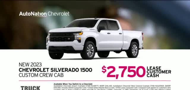 AutoNation Chevrolet Get You Going: 2023 Silverado: Customer Cash