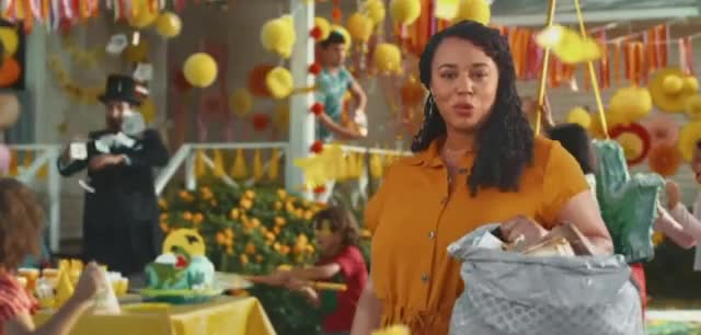 Glad the lady and the trash