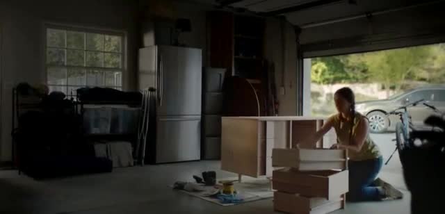 Minwax Couple buying furniture for their garage