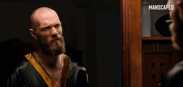 Manscaped screaming at the reflection