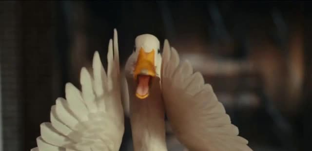  Goose playing charades with a family