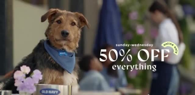 Old Navy This synday-wednesday get 50% off everything