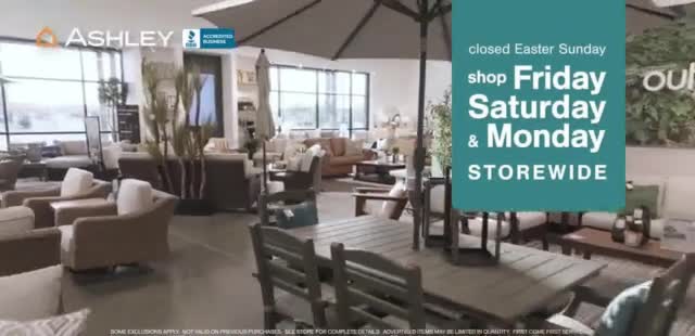 Ashley HomeStore Beat the Clock Sale 'Hop on Over: Extra 10% Off'