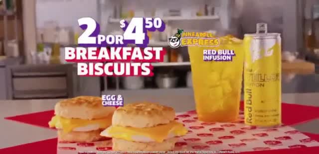 Jack in the Box Breakfast Biscuits 'Lo dije cuatro veces: $4.50'