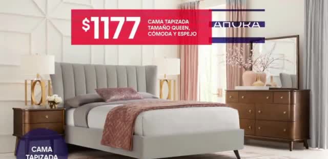 Rooms to Go Venta por el Día del Trabajo cama tapizada tamaño queen