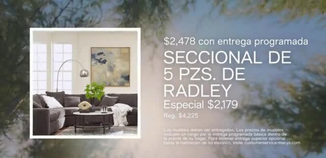 Macy´s Venta del Día del Trabajo 'Seccional y cama Queen'