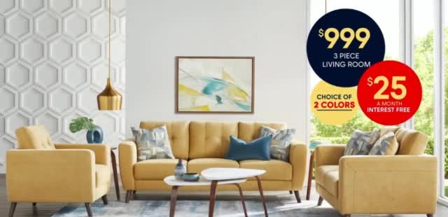 Rooms to Go 'Happening Right Now: Sofa, Loveseat and Chair'