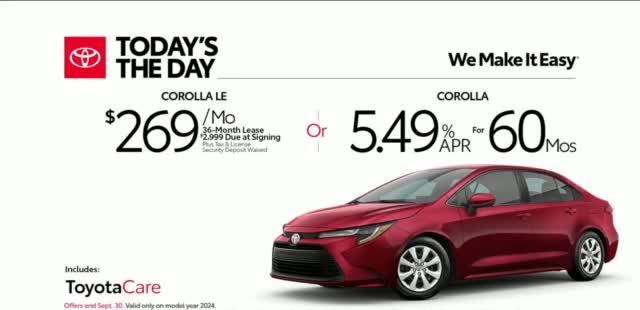 Toyota Today's the Day 'Great Day for a Great Deal' 