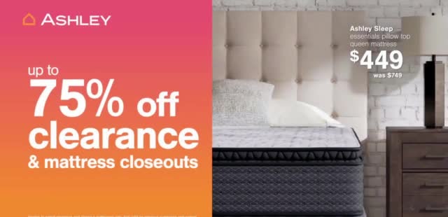 Ashley HomeStore Black Friday Mattress Event Up to 75% Off Clearance'