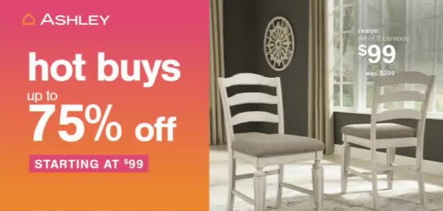 Ashley HomeStore Black Friday Event 'Hot Buys: Bellaby and Realyn'