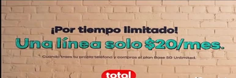 Total Wireless 'El grafiti: una línea por solo $20 dólares al mes'