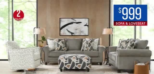 Rooms to Go Anniversary Sale 'You're Invited: Sofa and Loveseat'