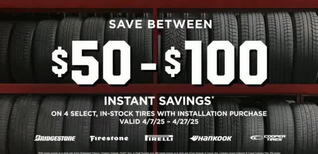 Big O Tires 'Big Savings: Save $50 to $100'