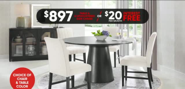 Rooms to Go 'Super Low Prices: Stylish Dining Room Sets'