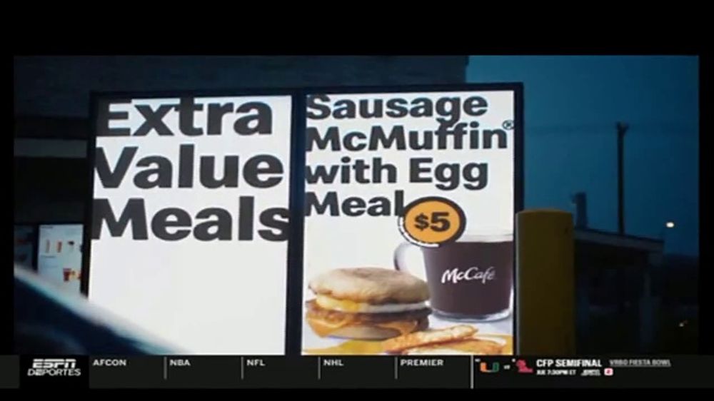 McDonald´s Extra Value Meals: Año Nuevo Sausage McMuffin With Egg Meal (2026 TV Spot, Spanish)