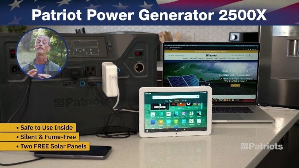 4Patriots Power Generator 2500X “Power Independence” (2025/2026 TV Ad)