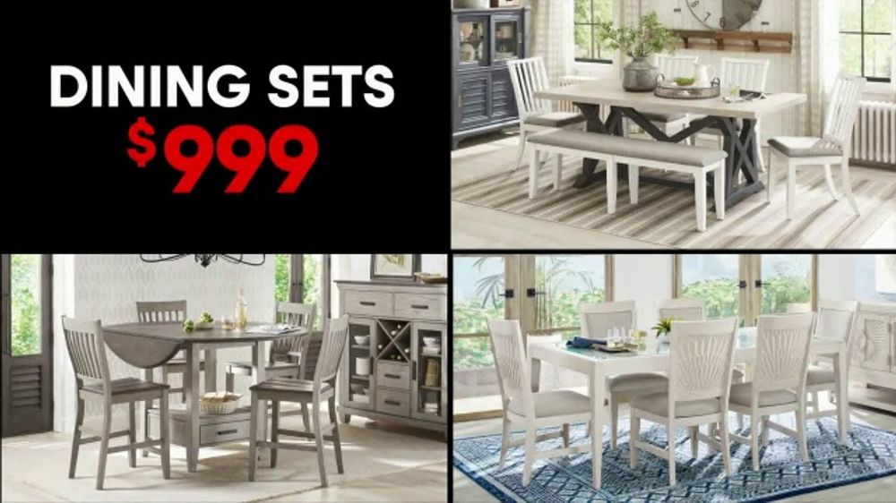 Rooms to Go Dining Sets: $999 or Less