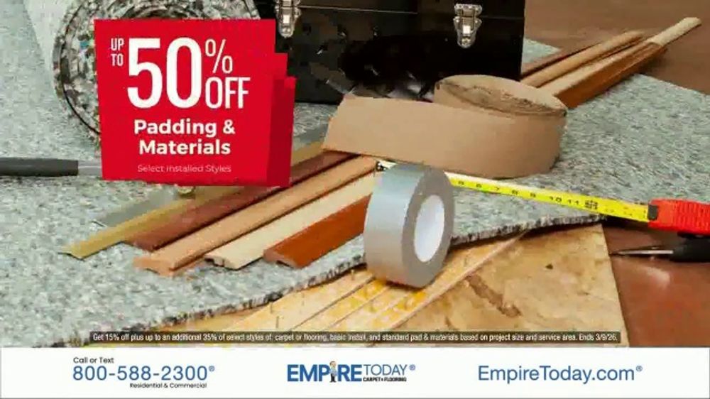 Empire Today 50‑50‑50 Sale: Up to 50% Off Carpet, Padding and More