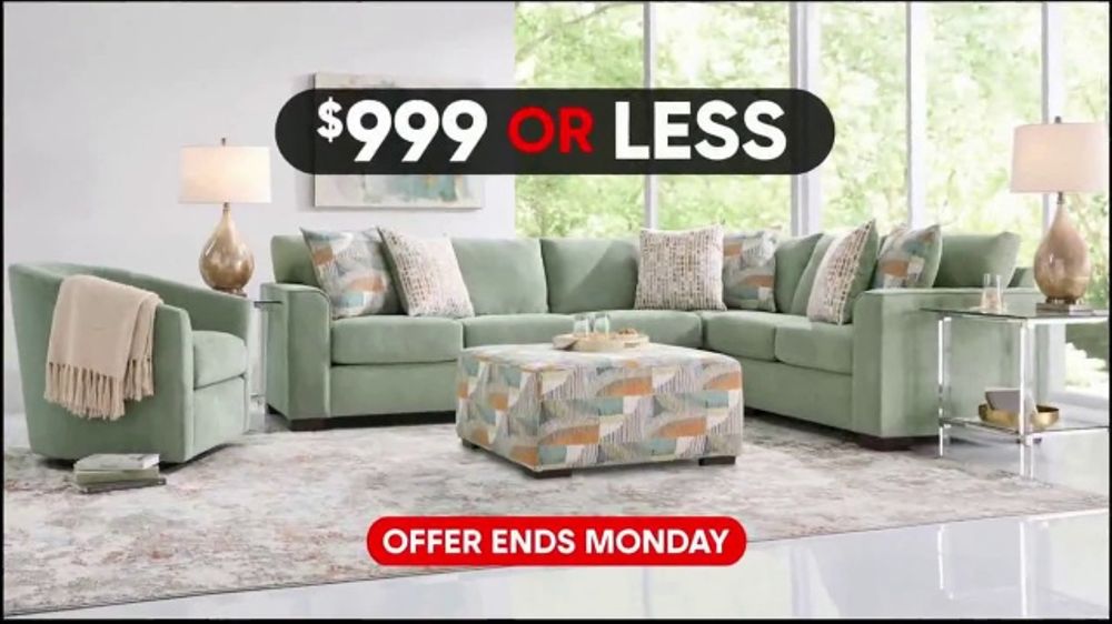 Rooms to Go Hurry: $999 or Less 🛋️💵⏱️