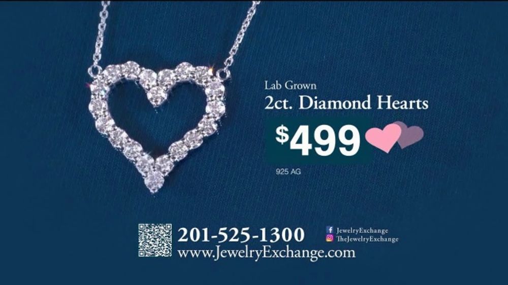 Jewelry Exchange 💎 Perfect Valentine’s: 2ct. Diamond Hearts