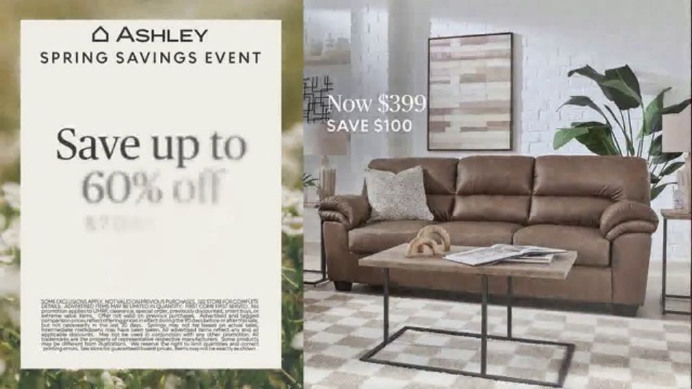 Ashley HomeStore “Spring Savings Event: Save Up to 60% Off Storewide”