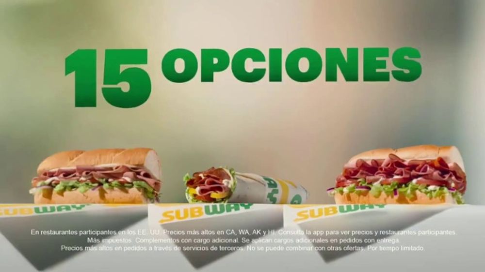Subway Fresh Value Menu: 15 opciones diferentes llenas de proteína (Spanish) + 2026 