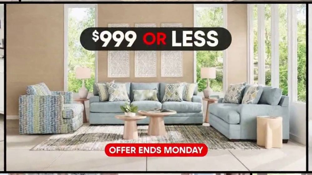 Rooms to Go Hurry: $999 or Less 2026
