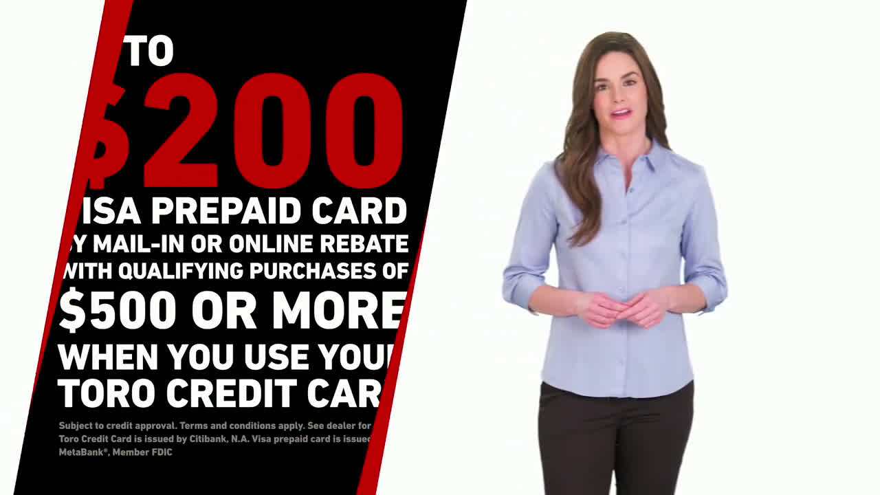 Toro Special New Rebate Offers On The Credit Card For Homeowners Ad 