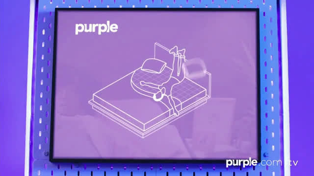 woman in the purple mattress commercial