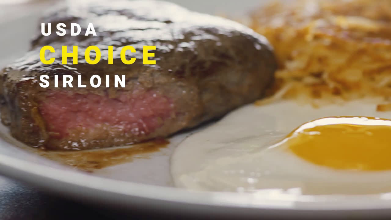 Denny's NEW! 8.99 Sirloin Steak & Eggs Ad Commercial on TV