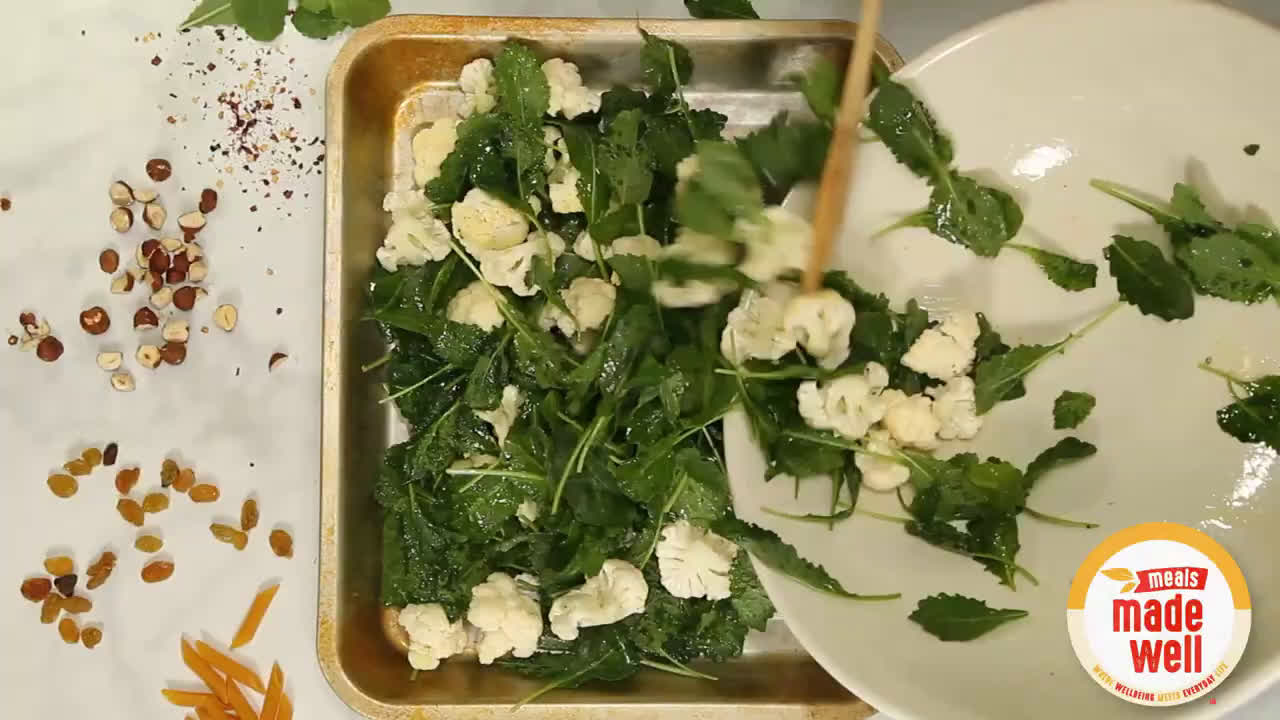  Chickpea Penne with Roasted Cauliflower & Kale
