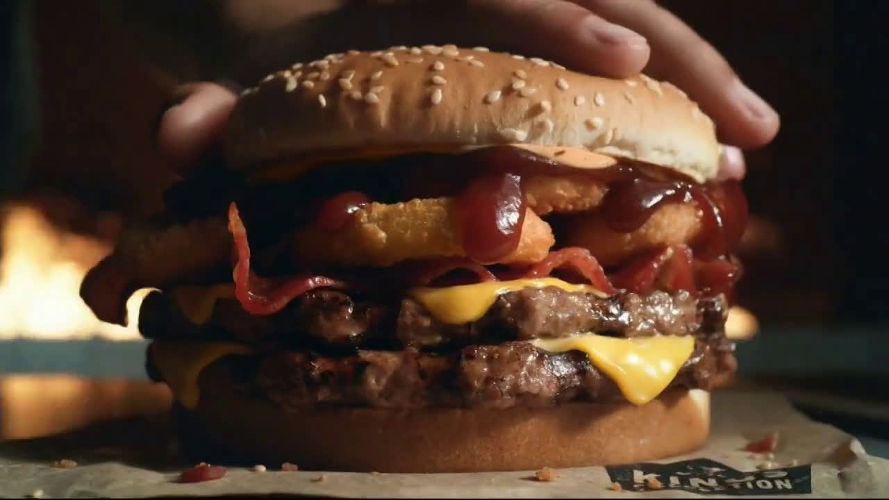 Burger King Rodeo Stacker King Delivery Ad Commercial on TV