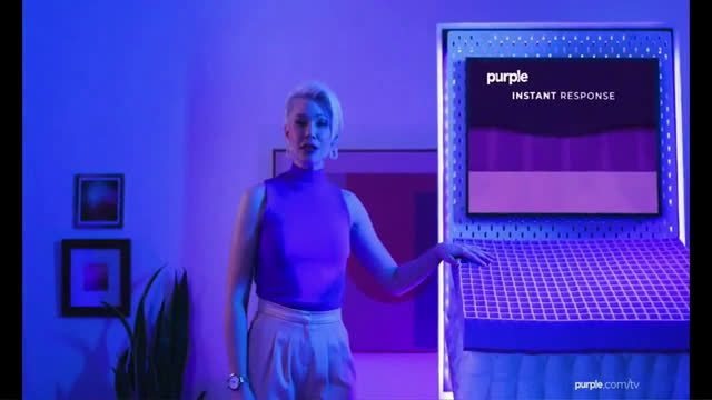 purple mattress ad girl