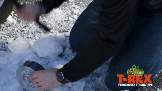  cover inside a block of ice