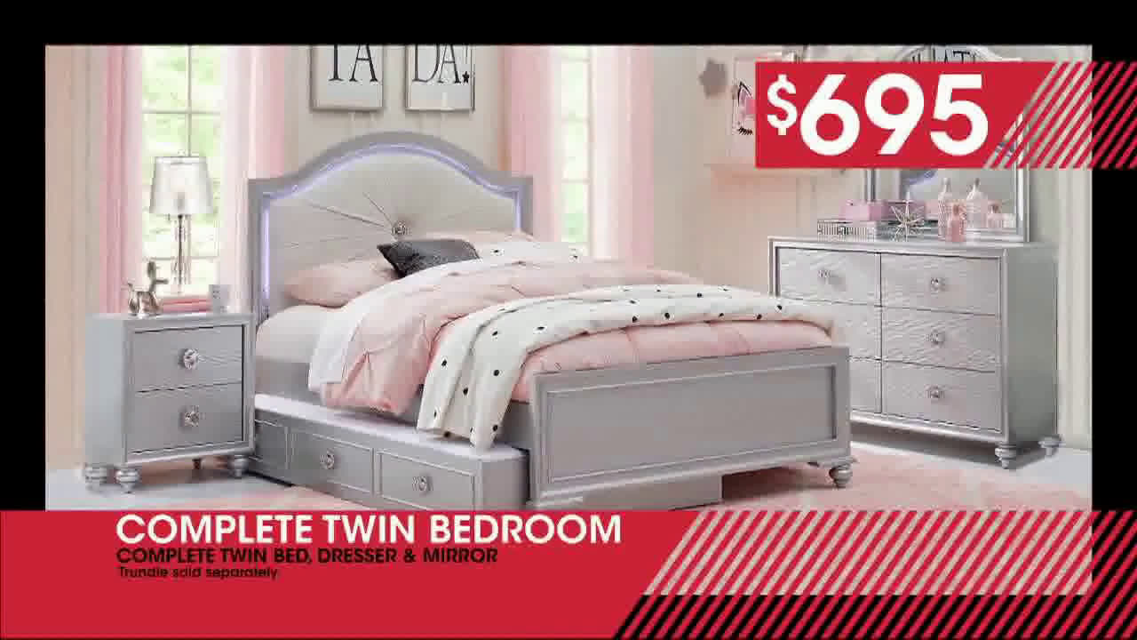 Rooms to Go Kids January Clearance Sale Complete Twin Bedroom Ad