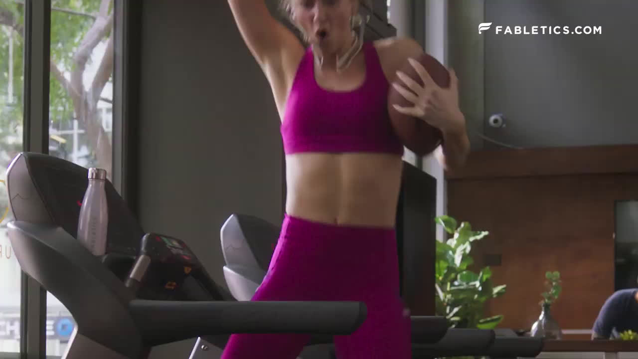 Fabletics girl receiving the ball Ad Commercial on TV 2020