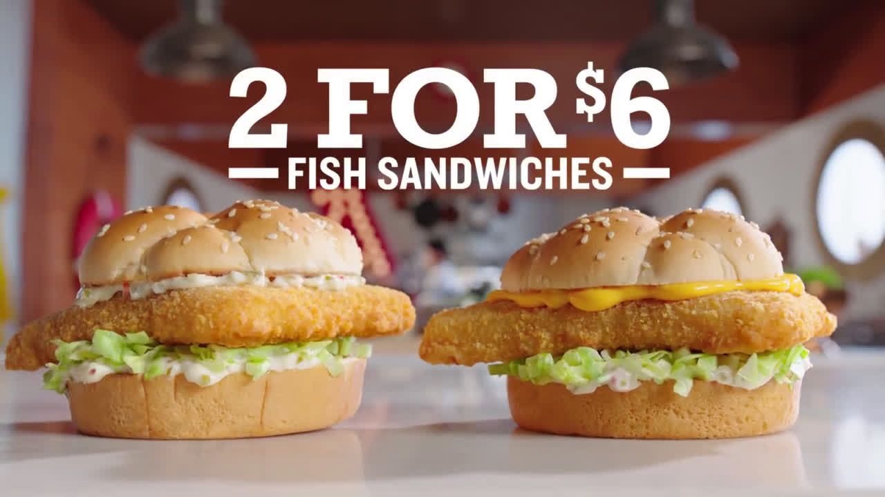 Arby's 2 for 6 Fish Pictures Ad Commercial on TV