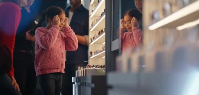  girl having her eyes tested