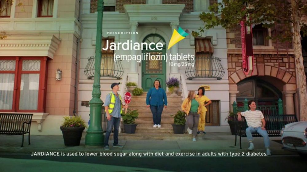 Who appears in the Jardiance diabetes commercial?