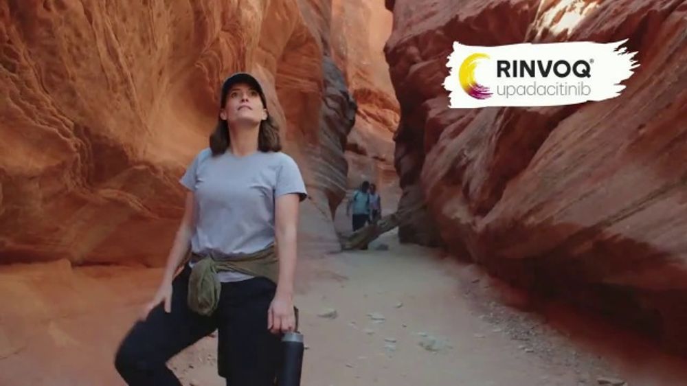 Who is the woman in the Rinvoq arthritis commercial?