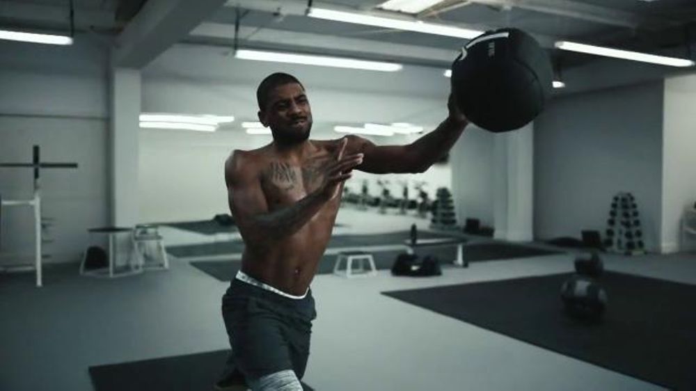 Who is the athlete in the Nike training campaign ad?
